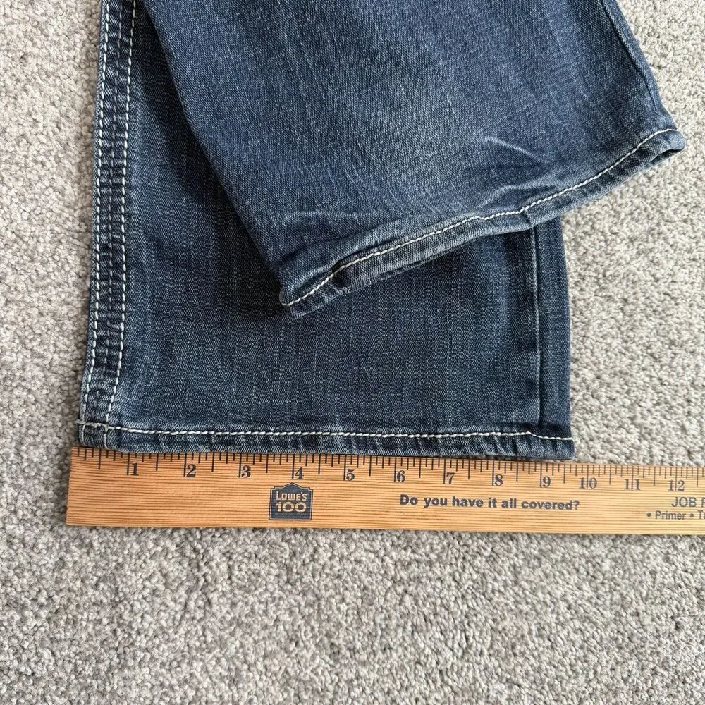 Salvage Supply Company Mayhem Bootcut Jeans Mens Buckle Dark Wash Size 38R